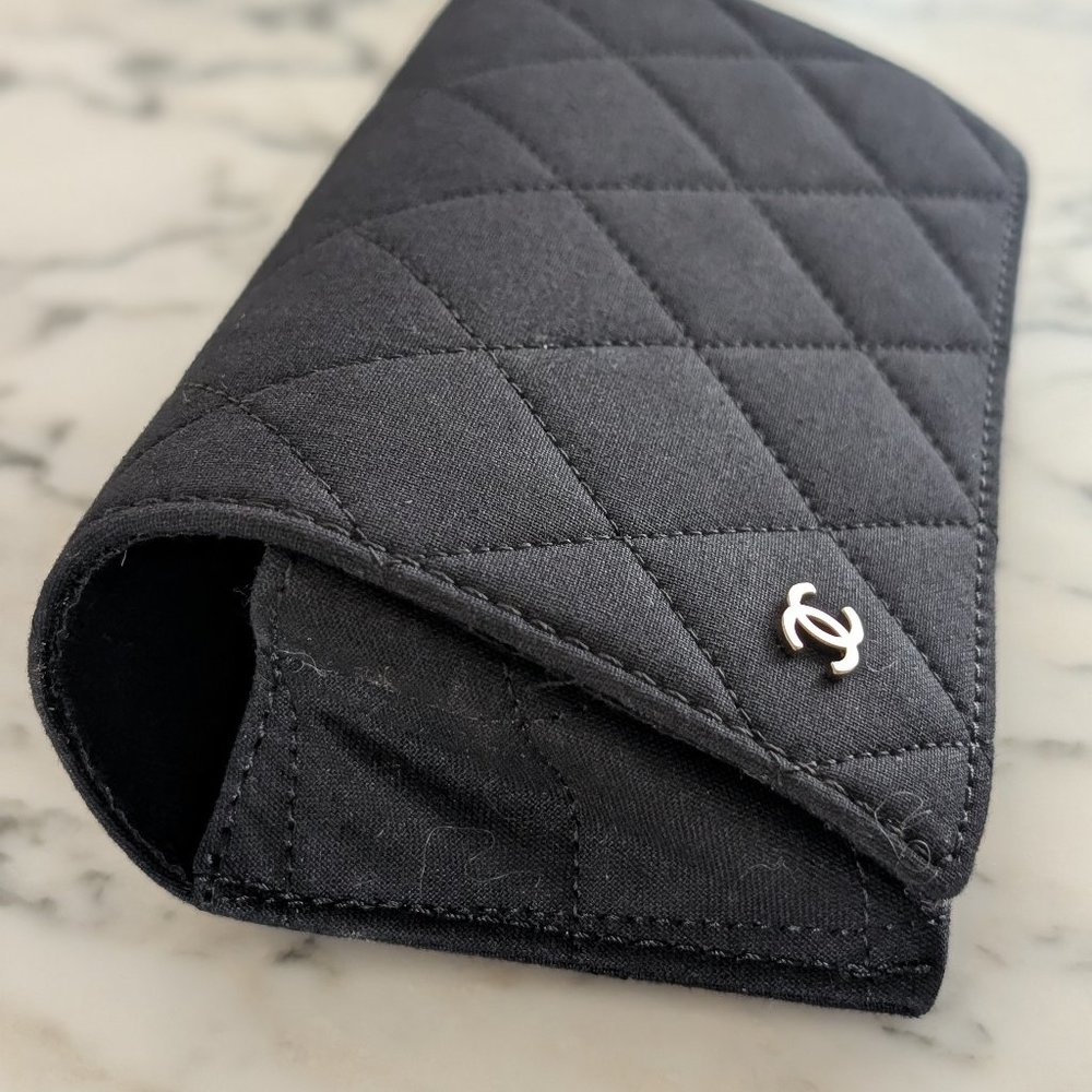 Chanel black eyeglasses sunglasses soft fabric case - BRAND NEW